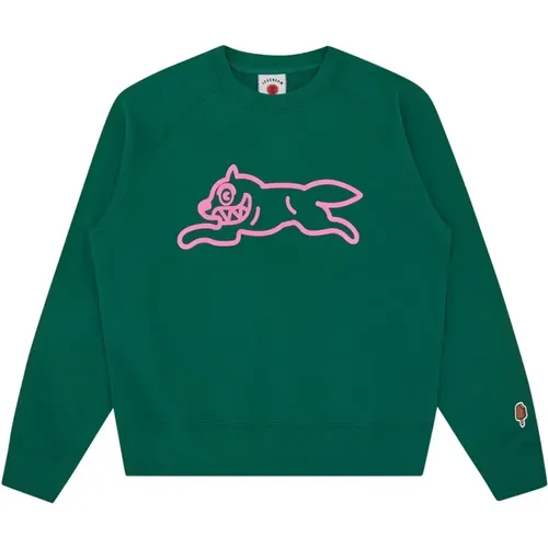 Sweater with Running Dog Logo , male, Sizes: M, L, XL - Icecream - Modalova