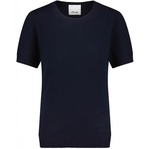Short Sleeve Cashmere Sweater , male, Sizes: XS - allude - Modalova