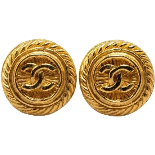 Pre-owned Metal earrings , female, Sizes: ONE SIZE - Chanel Vintage - Modalova