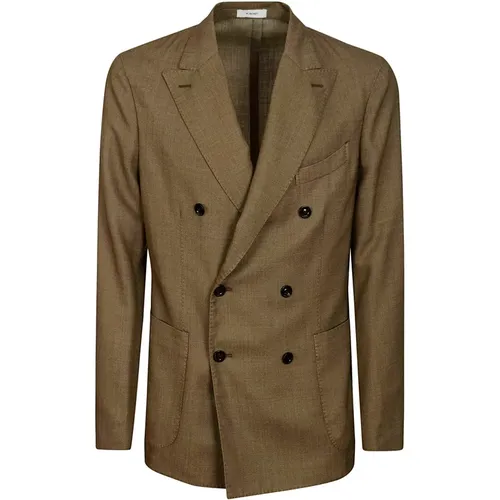 Wool Peaked Lapel Jacket , male, Sizes: L - Boglioli - Modalova