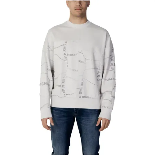 Grauer Bedruckter Sweatshirt für Herren - Armani Exchange - Modalova