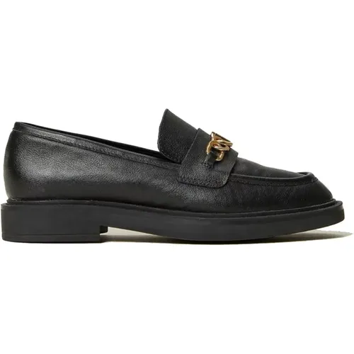 Schwarze flache Schuhe für Frauen , Damen, Größe: 38 EU - Twinset - Modalova
