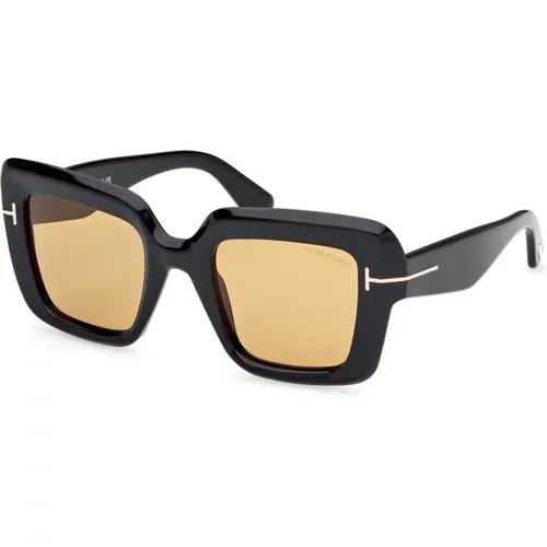 Stylische Sonnenbrille Ft1157 Esme Schwarz , Damen, Größe: 50 MM - Tom Ford - Modalova