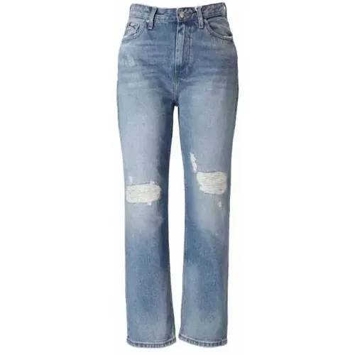 Klassische Straight High Waist Jeans , Damen, Größe: W27 - Tommy Hilfiger - Modalova