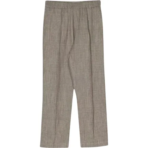 Regular Fit Elastic Waist Pants with Side Seam Pockets and Back Flap Pockets , female, Sizes: 2XS, M - Barena Venezia - Modalova