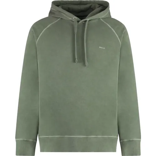 Gerippter Baumwoll-Hoodie , Herren, Größe: M - Gant - Modalova