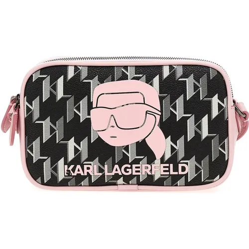 Ikonik Camera Bag Black Pink Women , female, Sizes: ONE SIZE - Karl Lagerfeld - Modalova