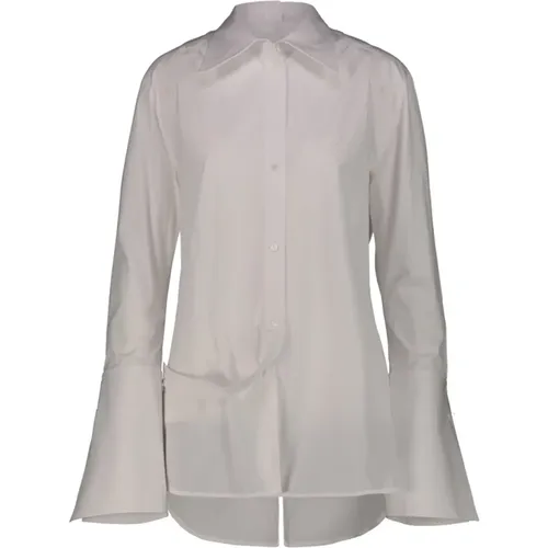 Modular Poplin Shirt with Flared Cuffs , female, Sizes: S, L, M - Courrèges - Modalova