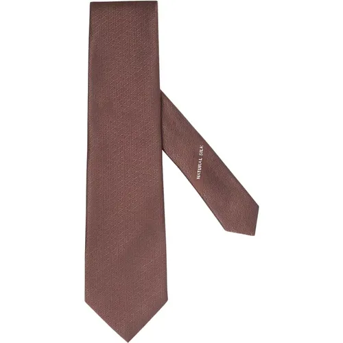 Luxurious Silk Tie with Zegna Logo , male, Sizes: ONE SIZE - Ermenegildo Zegna - Modalova