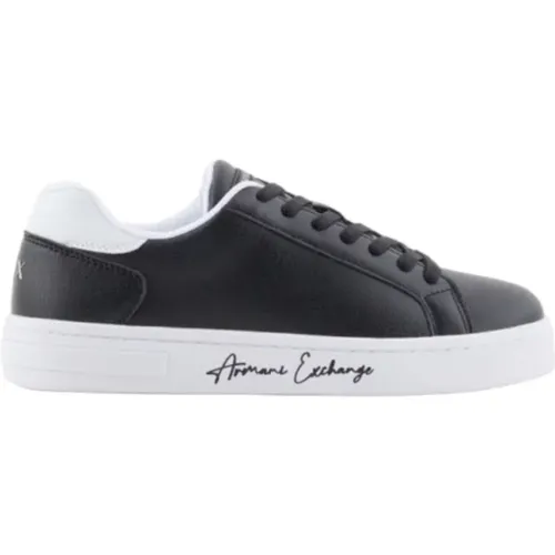 White Sneakers Coated Material Rubber Sole , female, Sizes: 7 UK, 3 UK, 5 UK, 4 UK, 6 UK - Armani Exchange - Modalova