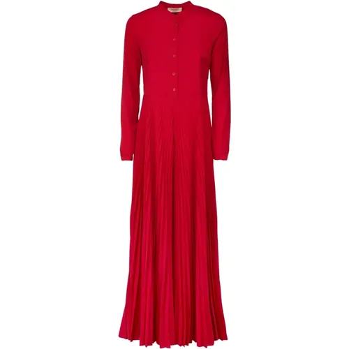 Pleated Crêpe de Chine Maxi Dress , female, Sizes: 2XS, XL - Twinset - Modalova