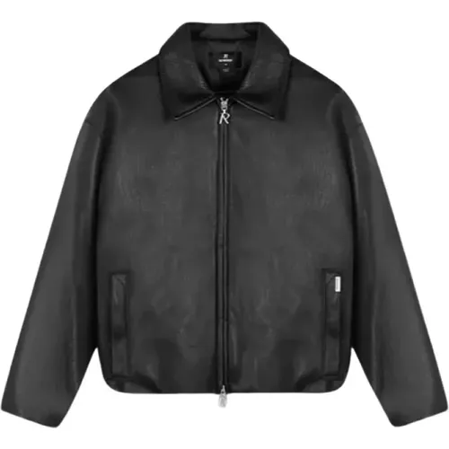 Bomber Lederjacke in Schwarz , Herren, Größe: M - REPRESENT - Modalova