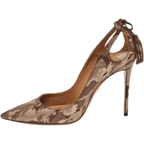 Pre-owned Wildleder heels , Damen, Größe: 39 1/2 EU - Aquazzura Pre-owned - Modalova