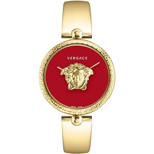 Gold-Rote Palazzo Uhr Versace - Versace - Modalova