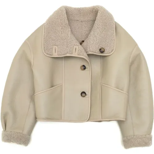 Aimi Reversible Shearling Jacket , female, Sizes: S, L, M - Just Things we Like - Modalova