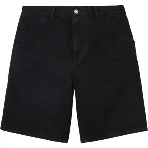 Schwarze Canvas Single Knee Shorts , Herren, Größe: W31 - Carhartt WIP - Modalova