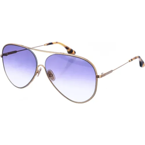 Damen Oval Metallrahmen Sonnenbrille - Victoria Beckham - Modalova