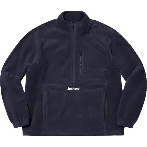 Limited Edition Half Zip Pullover Navy , male, Sizes: L, M - Supreme - Modalova