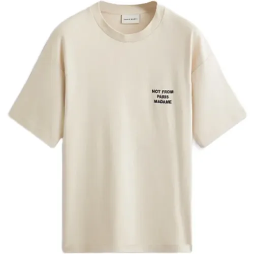 Slogan T-Shirt - Mastic , male, Sizes: M, XL - Drole de Monsieur - Modalova