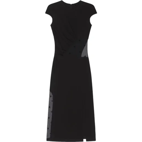 Schwarzes Plumetis Asymmetrisches Kleid - Givenchy - Modalova