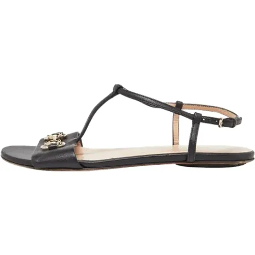Pre-owned Leather sandals , female, Sizes: 3 UK - Gucci Vintage - Modalova