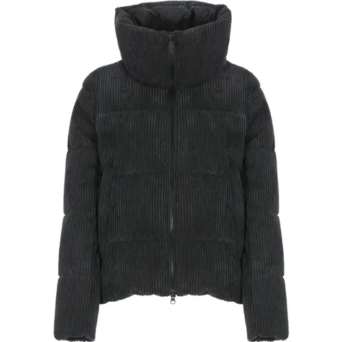 Schwarze Cord-Polsterjacke für Frauen - Save The Duck - Modalova