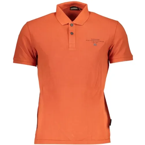 Baumwoll-Poloshirt mit Logo , Herren, Größe: M - Napapijri - Modalova