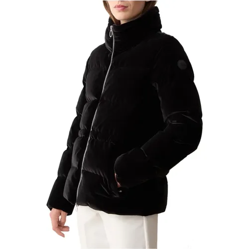 Velvet Quilted Puffer Coat , female, Sizes: S, M - Colmar - Modalova