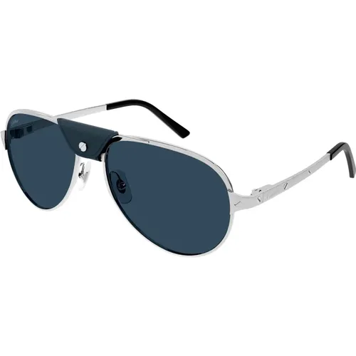 Pilotenform Leder Schweißband Sonnenbrille - Cartier - Modalova