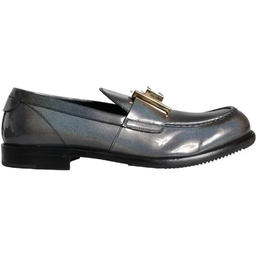 Silver Logo Slip On Loafers , male, Sizes: 10 UK - Dolce & Gabbana - Modalova