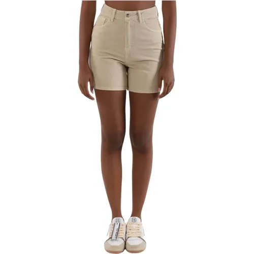 Denim Bermuda Shorts mit Reißverschluss , Damen, Größe: W27 - Hinnominate - Modalova