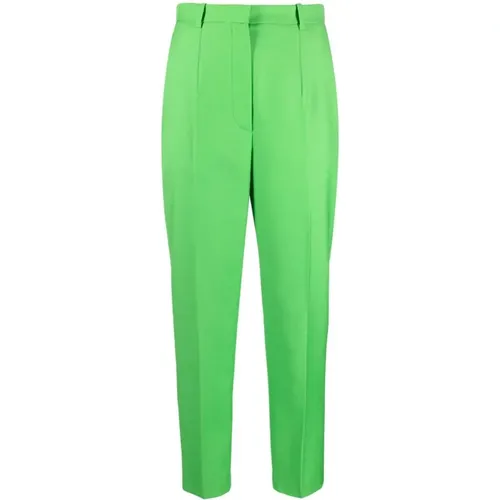 Grüne High-Waist Cropped-Hose , Damen, Größe: 2XS - alexander mcqueen - Modalova
