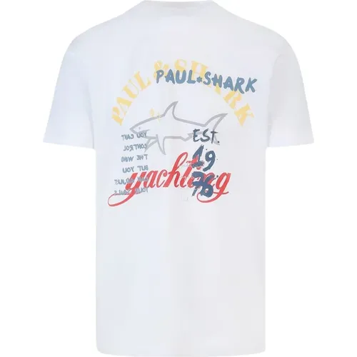 Men's Printed T-shirt , male, Sizes: L, M - PAUL & SHARK - Modalova