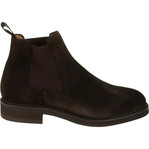 Suede Pull Tab Boots , male, Sizes: 6 1/2 UK, 8 1/2 UK, 7 1/2 UK - Berwick - Modalova