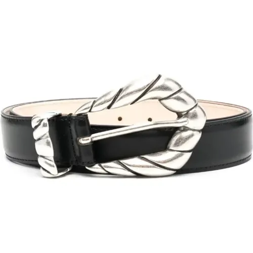 Embella Carved Leather Belt , female, Sizes: 85 CM - IRO - Modalova