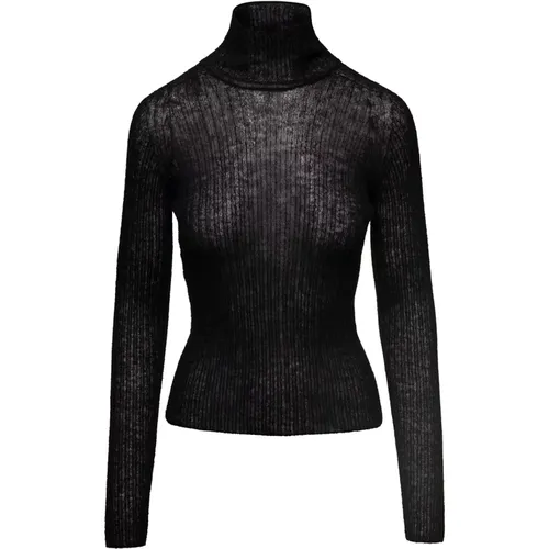 Mohair Cote Plate Sweaters , female, Sizes: M, L - Saint Laurent - Modalova