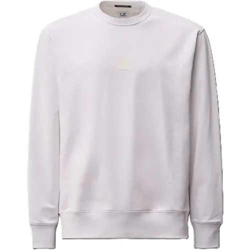 Weiße Metropolis Crew Neck Logo Sweatshirt - C.P. Company - Modalova