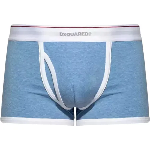 Hellblaue Boxershorts mit Weißen Details - Dsquared2 - Modalova