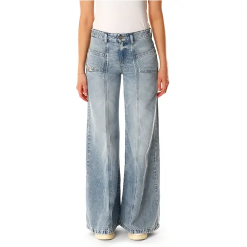 Retro Flare Fit Jeans , Damen, Größe: W25 L32 - Diesel - Modalova