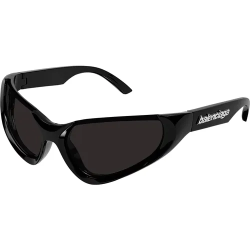 Schwarz/Graue Sonnenbrille Bb0202S , unisex, Größe: 64 MM - Balenciaga - Modalova
