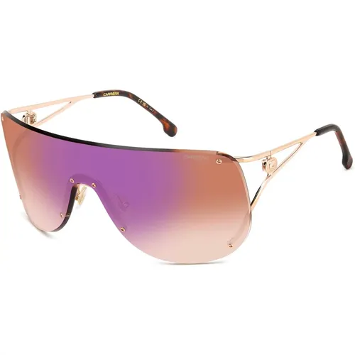 Gold Copper Sunglasses Brown Blue Mirror , female, Sizes: ONE SIZE - Carrera - Modalova