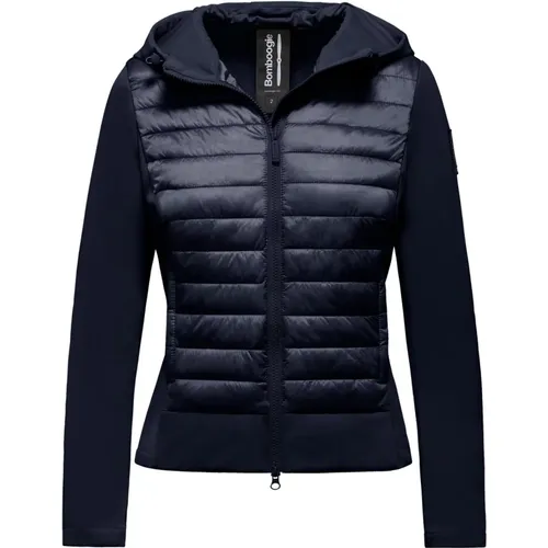 Versatile Bimaterial Jacket for Spring-Summer , female, Sizes: 2XL, L - BomBoogie - Modalova