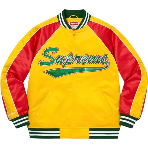 Limited Edition Sequin Logo Varsity Jacket , male, Sizes: M - Supreme - Modalova