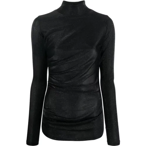 Schwarze Bluse , Damen, Größe: 2XS - Msgm - Modalova