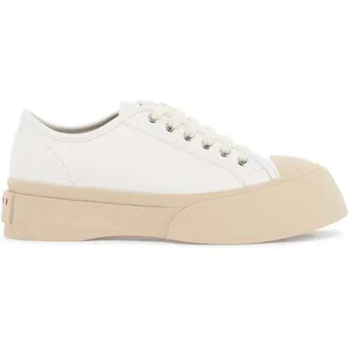 Lederne Pablo Sneakers mit Stoffdetail , Herren, Größe: 44 EU - Marni - Modalova