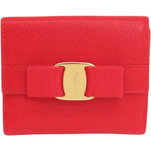 Pre-owned Leather wallets , female, Sizes: ONE SIZE - Salvatore Ferragamo Pre-owned - Modalova