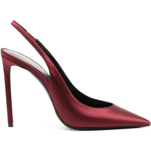 Zoe Slingback Satin Pumps , Damen, Größe: 36 EU - Saint Laurent - Modalova