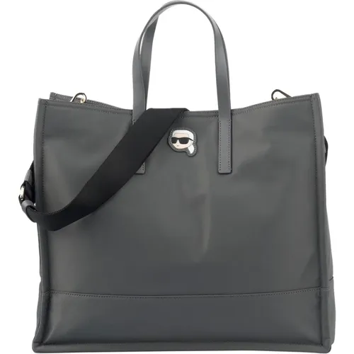 Iconic 2.0 Grey Tote Bag Women , female, Sizes: ONE SIZE - Karl Lagerfeld - Modalova