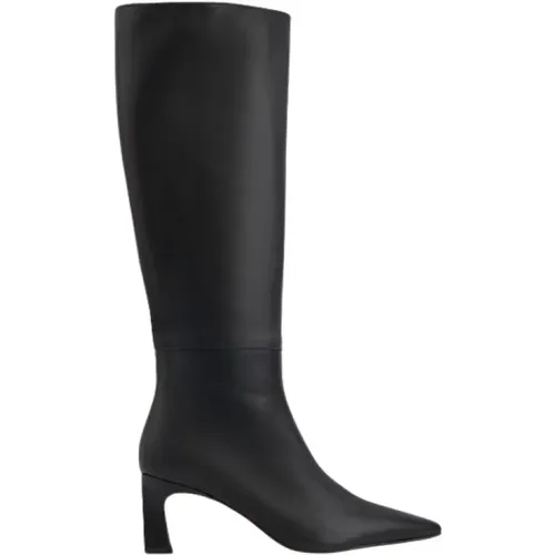 Eleganter High Heel Lederstiefel,Elegant High Heel Leather Boot - Malababa - Modalova