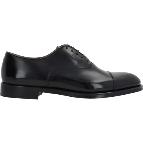 Schwarze Oxford Schuhe aus gebürstetem Leder , Herren, Größe: 42 EU - Doucal's - Modalova